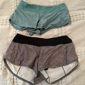 Two pairs of Lululemon shorts